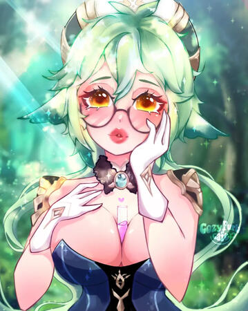 Blurred detailed background + complicated character design